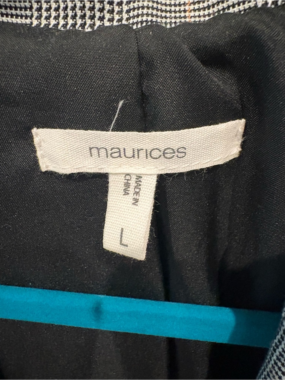 Maurices Gray Plaid Open-Front Blazer with Subtle Sparkle - Picture 3 of 3